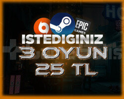 İstediğiniz 3 OYUN + Garanti & Destek
