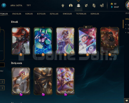 101 skin 120 şampiyon 275 lvl 4 yıllık hesap gold4