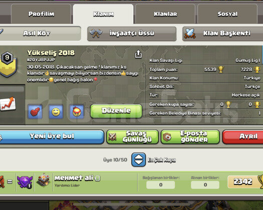 Clash of Clans 9 level klan