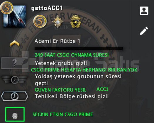 3 MADALYA | FULL PRIME CSGO | GUVEN FAKTORU YESIL
