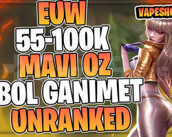 EUW +55K MAVİ ÖZ 30 LEVEL UNRANKED HESAP