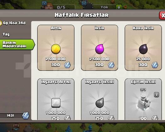 130 seviye CoC hesabı