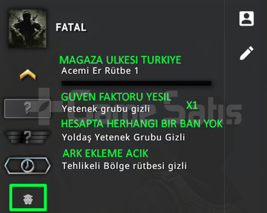 PRIME CSGO | ARK ACIK  | MAGAZA TR YESIL FAKTOR