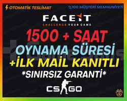 FACEİT KAYITLI+ 1500+ SAAT CSGO+İLK MAİL