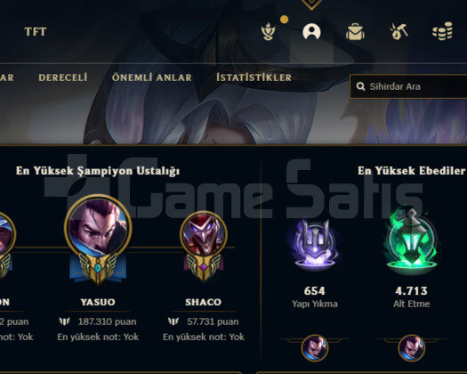 150 LEVEL 42 KOSTÜM UNRANKED LOL HESABI