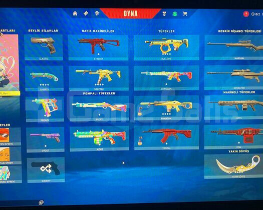 Valorant Gold 2 Karambitli Hesap