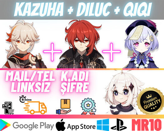 EU | MR10 Kazuha + Diluc + Qiqi - Başlangıç