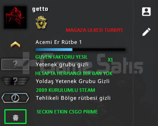 MADALYALI | PRIME CSGO | MAGAZA TR YESIL FAKTOR