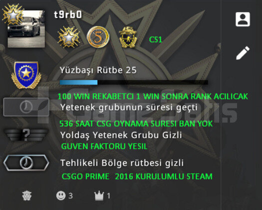 3 MADALYA | FULL PRIME CSGO | GUVEN FAKTORU YESIL