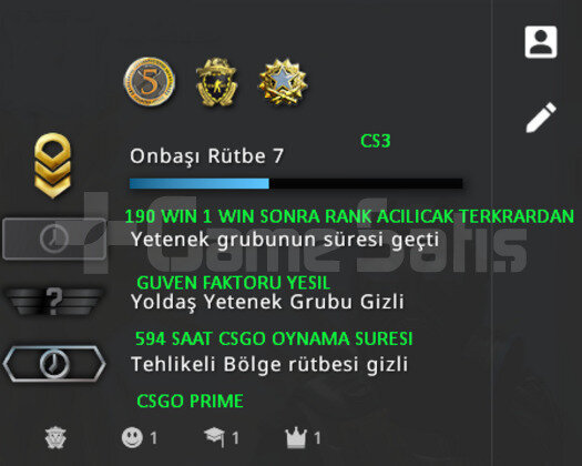3 MADALYA | FULL PRIME CSGO | GUVEN FAKTORU YESIL