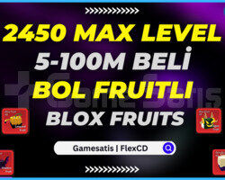 2450 LVL MAX BOL FRUİTLİ BLOX FRUİTS HESAPLARI!