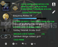 CS PRIME RANK ACIK 640 SAAT MAGAZA TR YESIL FAKTOR