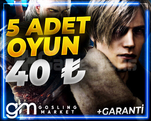 SEÇECEĞİNİZ 5 OYUN  + SINIRSIZ GARANTİ
