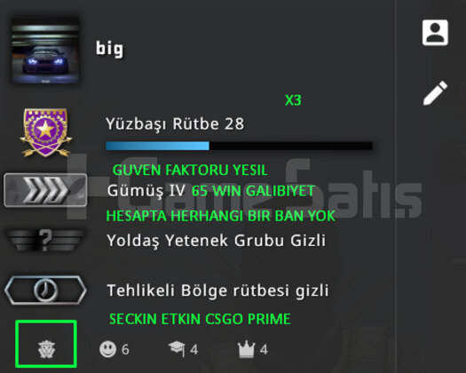 CSGO PRIME RANK ACIK 128 SAAT YESIL FAKTOR HESAP