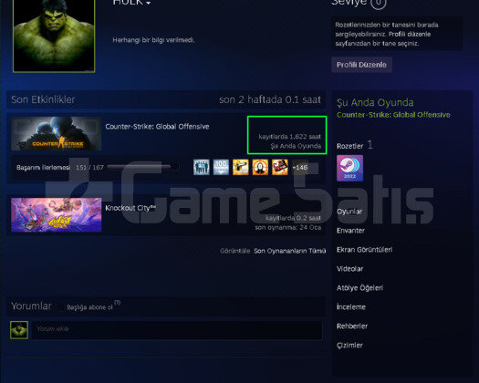 CSGO PRIME RANK ACIK 1622 SAAT YESIL FAKTOR HESAP