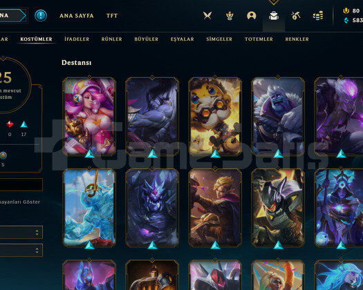TR Silver 4 | 25 Kostüm - 46 Hero | LoL Hesap
