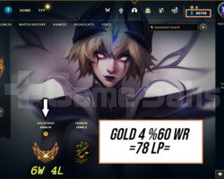 LOL EUW GOLD 4 SOLO/Q HESAP 60 WR