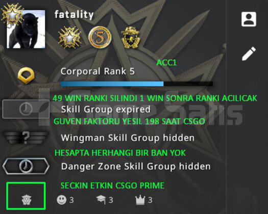 3 MADALYA  RANK ACIK 198 SAAT YESIL FAKTOR HESAP