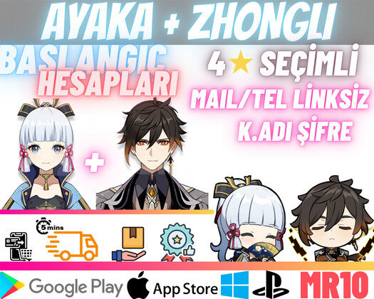 EU | MR10 Ayaka + Zhongli - Başlangıç Hesapları