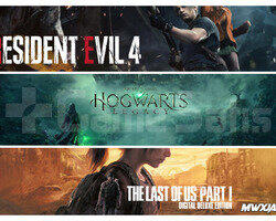 Resident Evil 4 Remake + TLOU Part I + Hogwarts