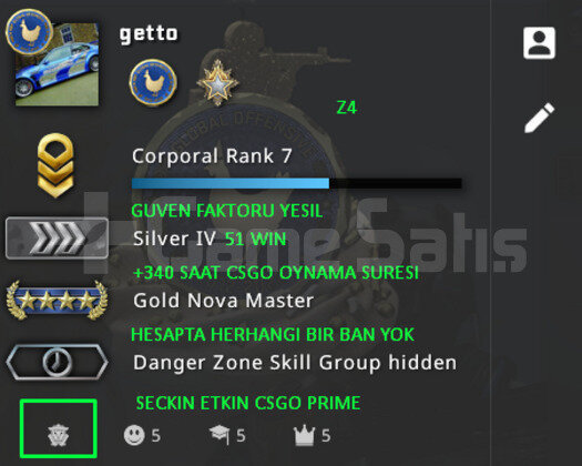 CSGO PRIME RANK ACIK 327 SAAT YESIL FAKTOR HESAP