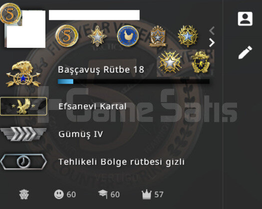 İLK MAİLLİ 7 MADALYALI + 330 TL CSGO ENVANTER