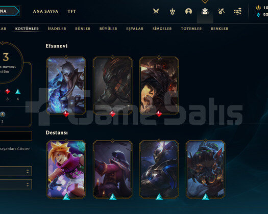 TR 85 LEVEL - 57 HERO 13 KOSTÜM LOL HESAP
