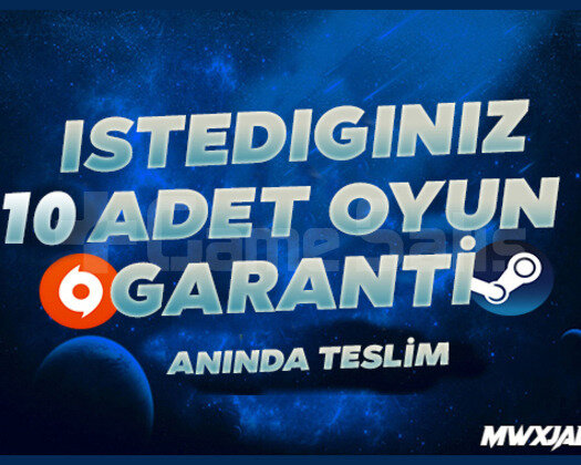 İstediğiniz 10 Oyun | Sınırsız Garanti | PC