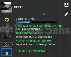CSGO PRIME RANK ACIK 162 SAAT YESIL FAKTOR HESAP