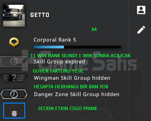 CSGO PRIME RANK ACIK 162 SAAT YESIL FAKTOR HESAP
