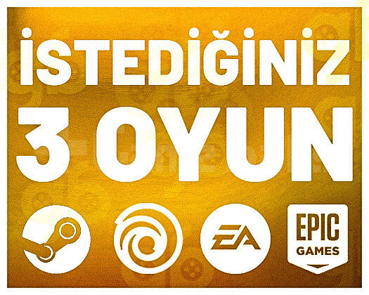 İstediğiniz 3 Oyun +Garanti