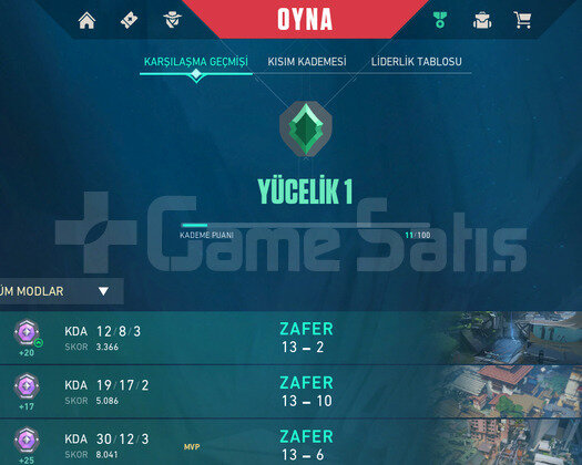 Yüksek MMR Yücelik Hesap Şifre Değiştirilebilir