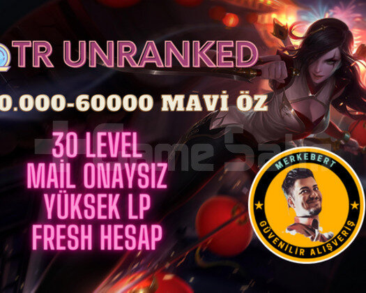 TR 40000-60000 MAVİ ÖZ SKİNLİ UNRANKED HESAP