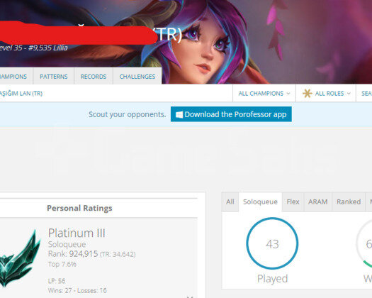 TR PLAT 3 56 LP I 63WR I YUKSEK ELO I 14K MAVİ ÖZ