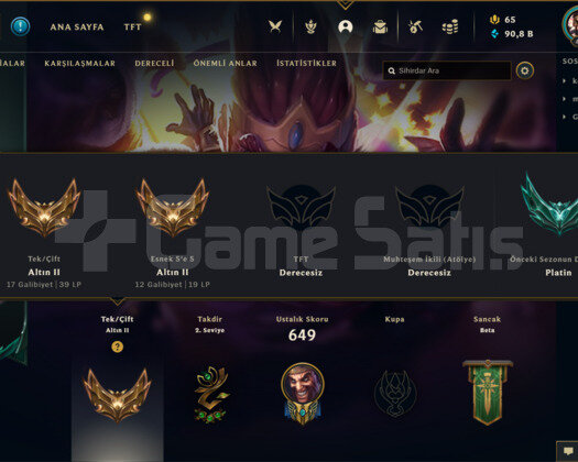 303 KOSTÜMLÜ 478 LEVEL 90K+ MAVİ ÖZ TR HESAP