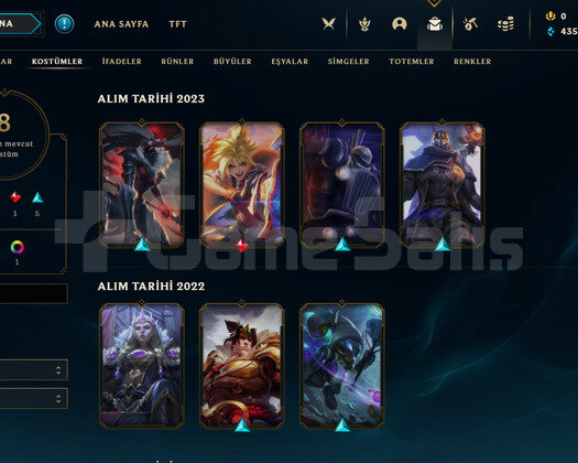 TR Plat 1 | 8 Kostüm - 47 Hero | LoL Hesap