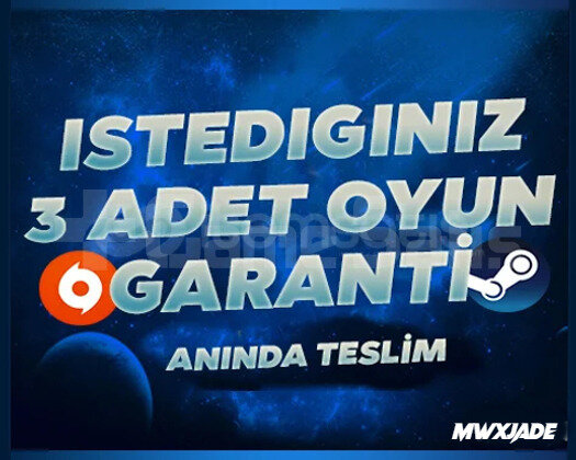 İstediğiniz 3 Oyun | Sınırsız Garanti | PC