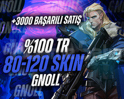 3000BAŞARILI İŞLEM/TR BÖLGE 80-120 SKİN DOLU HESAP