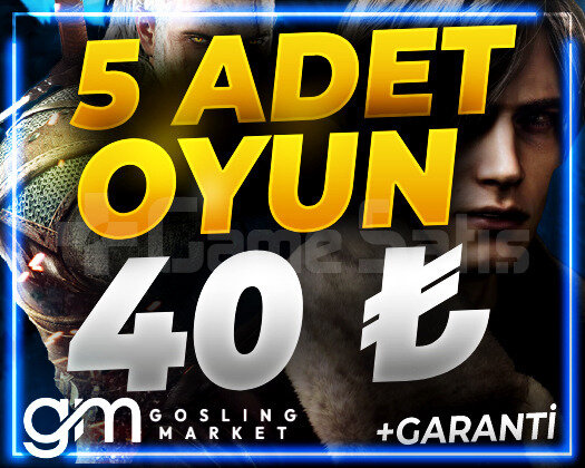 SEÇECEĞİNİZ 5 OYUN + SINIRSIZ GARANTİ