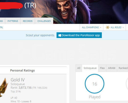 TR GOLD 4 40 LP 63 WR YÜKSEK ELO SMURF ACC