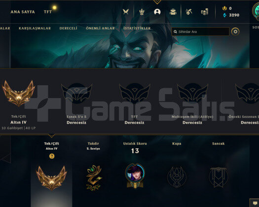 TR GOLD 4 40 LP 63 WR YÜKSEK ELO SMURF ACC