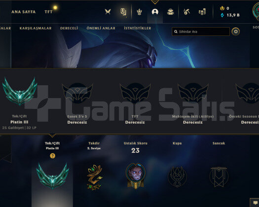 TR PLAT 3 32 LP I HİGH MMR I 14B MAVİ ÖZ
