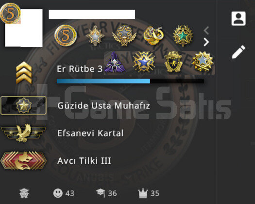 12 MADALYALI FACEİT KAYITSIZ 5K CSGO SAATİ