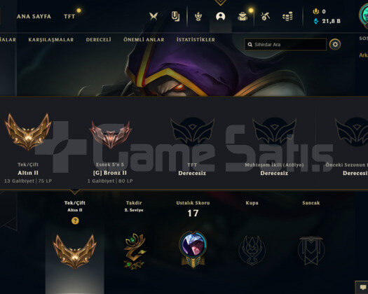 TR GOLD 2 75 LP I HİGH MMR  22B MAVİ ÖZ BOL KOSTÜM