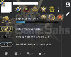 8 MADALYALI LEM RANK CSGO HESABI + FACEİT BİLGİ