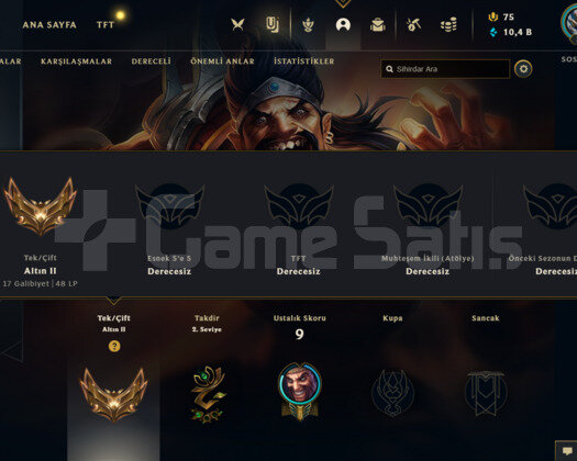 TR GOLD 2 48LP I 71 WİNRATE DİAMOND ELO 10K MAVİLİ