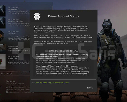 CSGO Prime Hediye