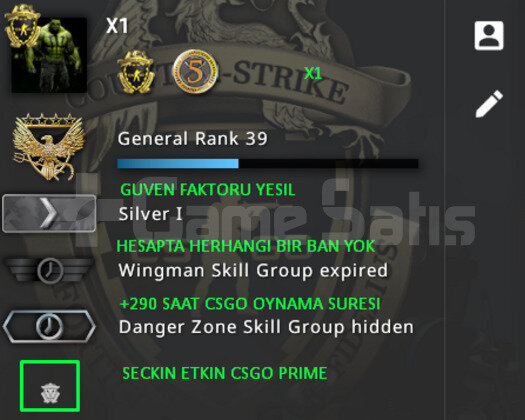 2 MADALYA | PRIME CSGO RANK ACIK | YESIL FAKTOR