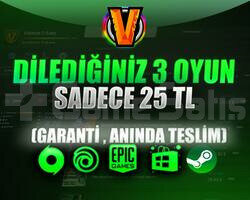 İSTEDİĞİNİZ 3 OYUN & GARANTİ
