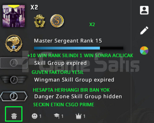 2 MADALYA | PRIME CSGO RANK ACIK | YESIL FAKTOR
